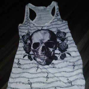 Skull/Music Tank Top